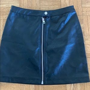 Topshop faux leather skirt